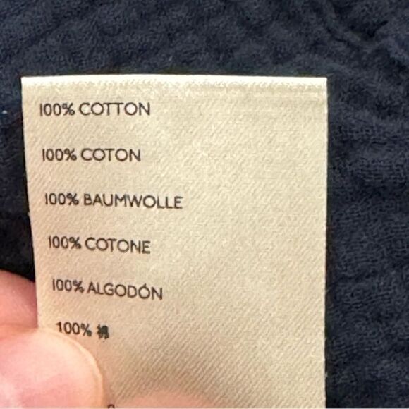 Free People Navy Button-Up Top - Picture 4 of 5